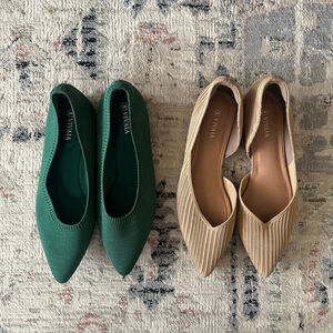 Two Pairs of Women’s VIVAIA Flats Size 8.5 NWOT